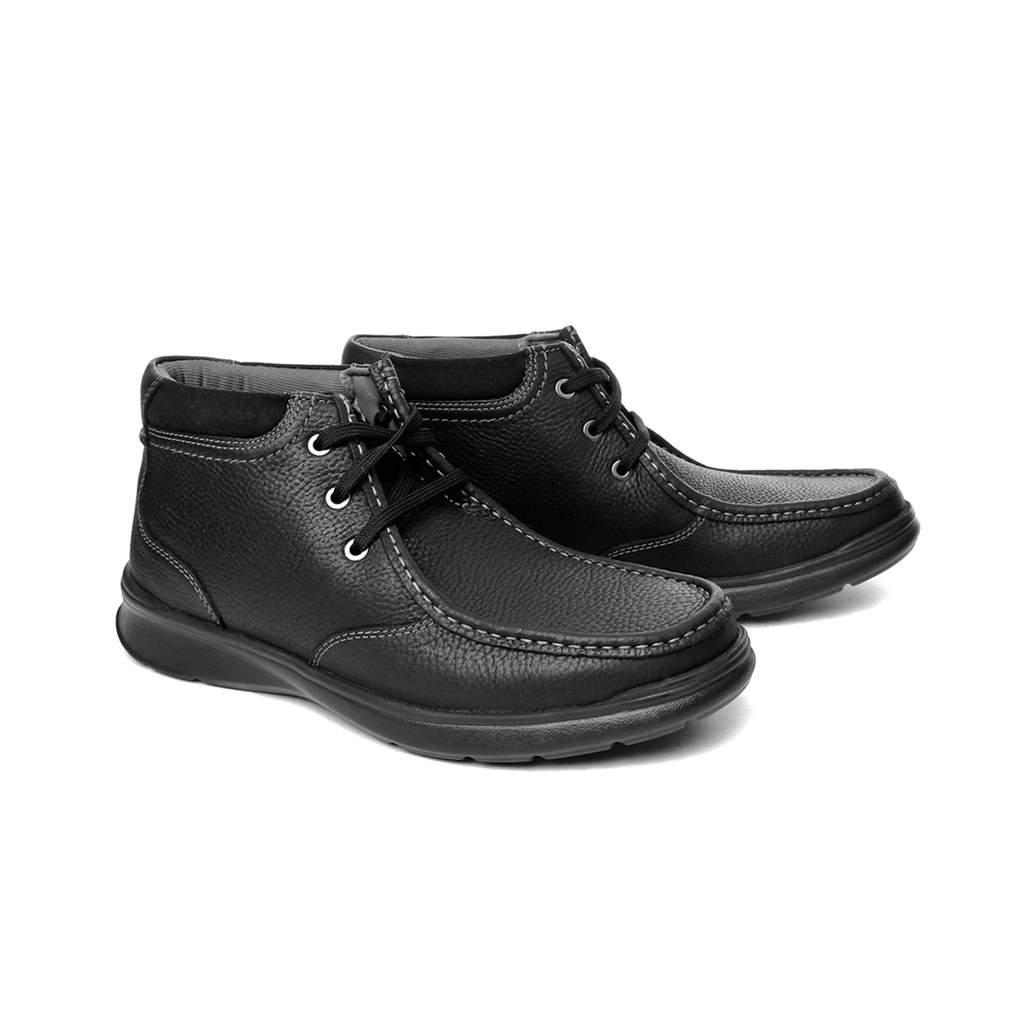 Erkek Oxford-Ayakkabı 261367037 Cotrell Top Clarks Black Oily Leather