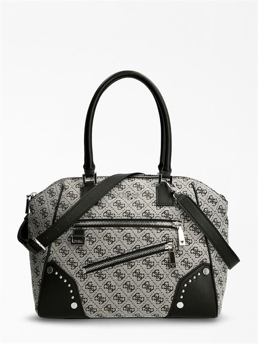 Kadın El Çantası HWSY81 GUESS FRANKIE UPTOWN SATCH HANDBAGS BLACK