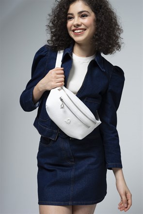 Kadın Bel Çantası BNT_618 Benetton Beyaz