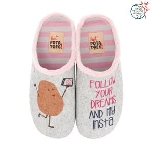 Kadın Ev Terlik 61031-P KONTICH HOT POTATOES HOME- Slipper Grey