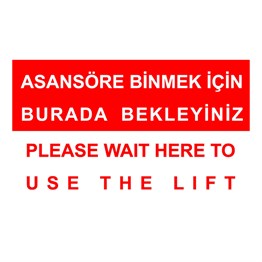 Korona ÖnlemleriKoronavirüs Uyarı Sticker, Asansör Önü Bilgilendirme