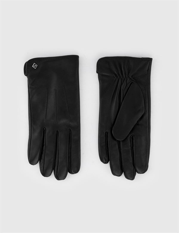 Beret Black Men's Leather Gloves