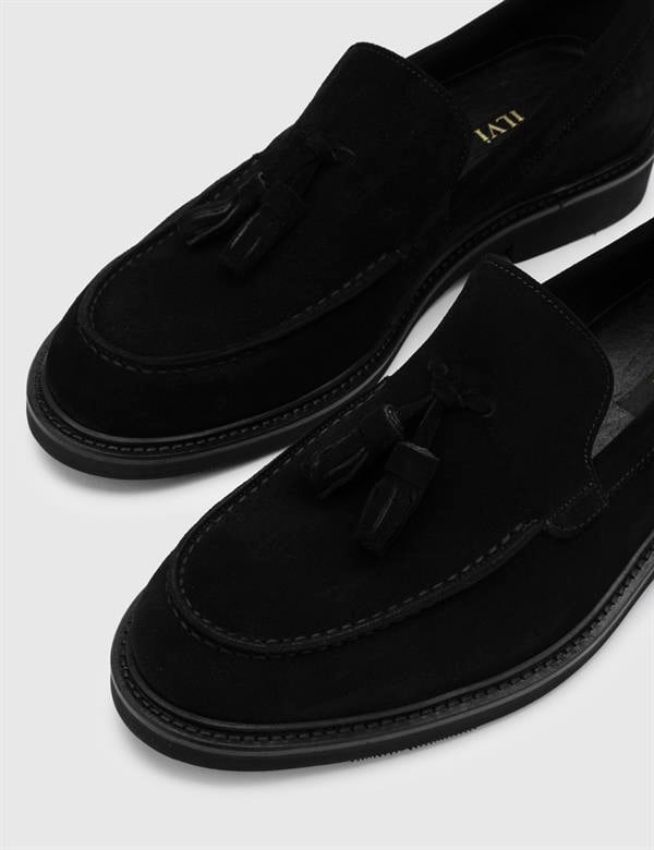 Liwonde Black Suede Leather Men's Daily Shoe