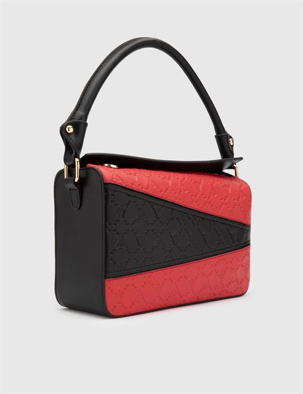 Lottie Black-Red Leather Women's Handbag