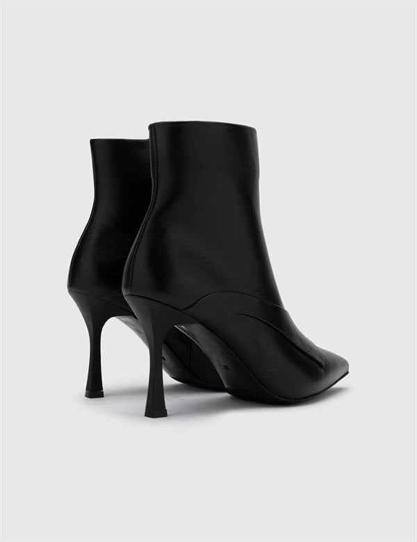 Antti Black Leather Women's Heeled Boot