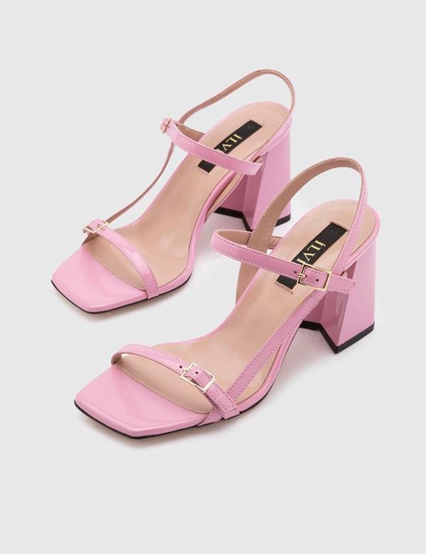 Sakari Pink Patent Leather Women's Heeled Sandal