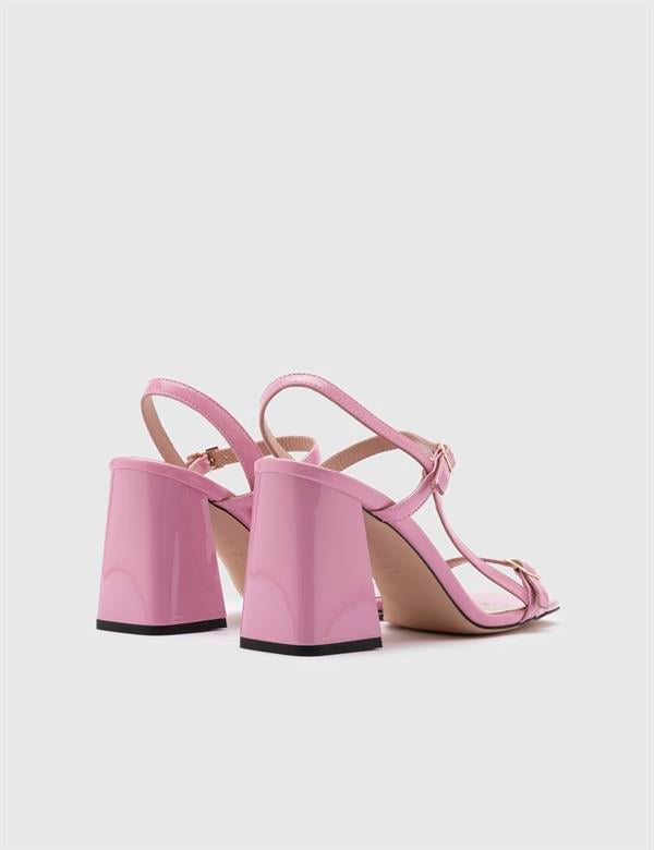 Sakari Pink Patent Leather Women's Heeled Sandal