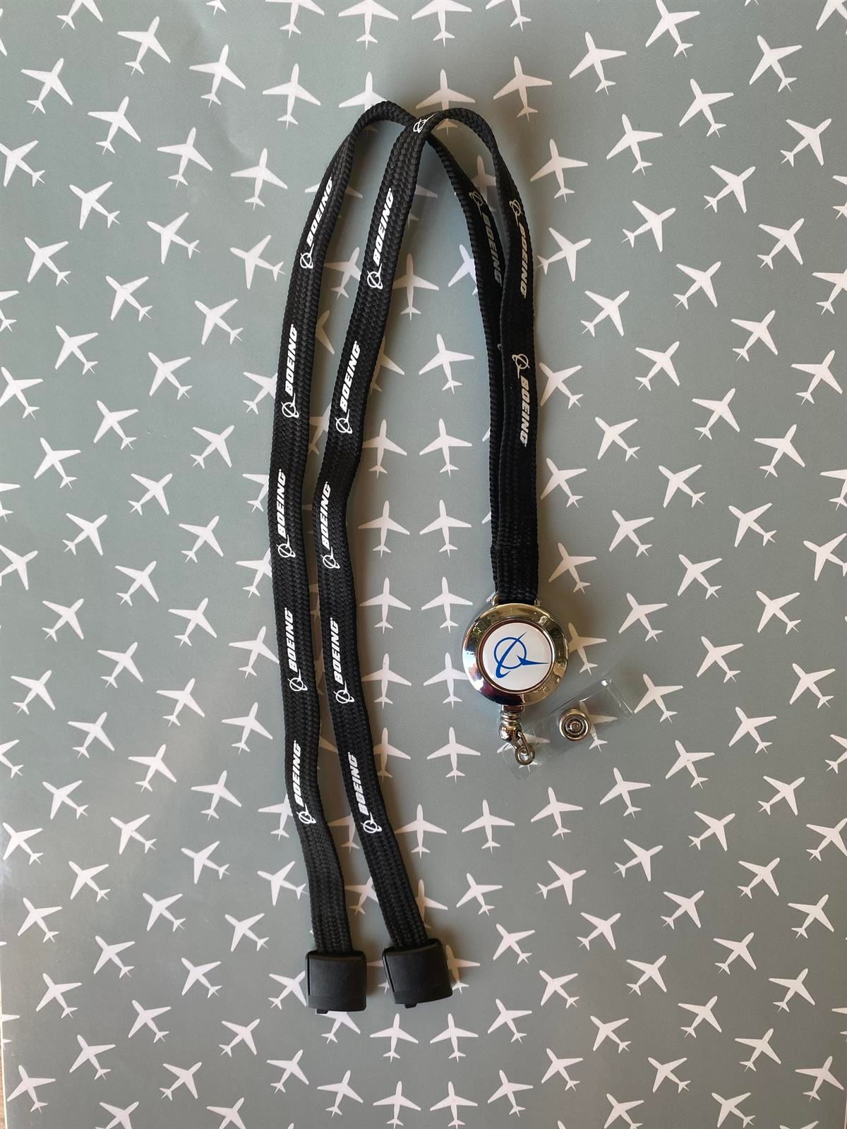 Boeing Yoyolu Lanyard Siyah