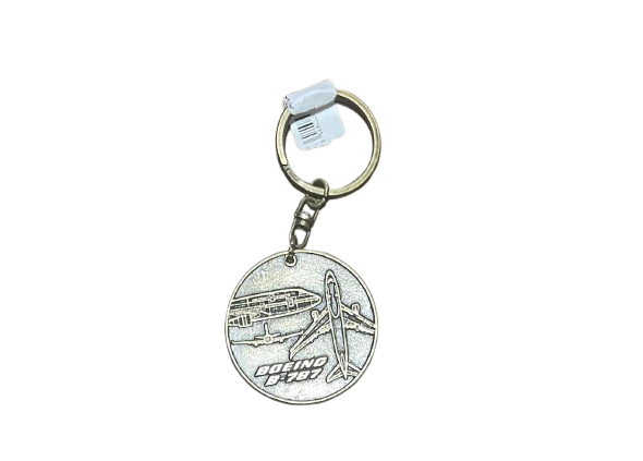 Boeing 787 Gümüş Renk Anahtarlık