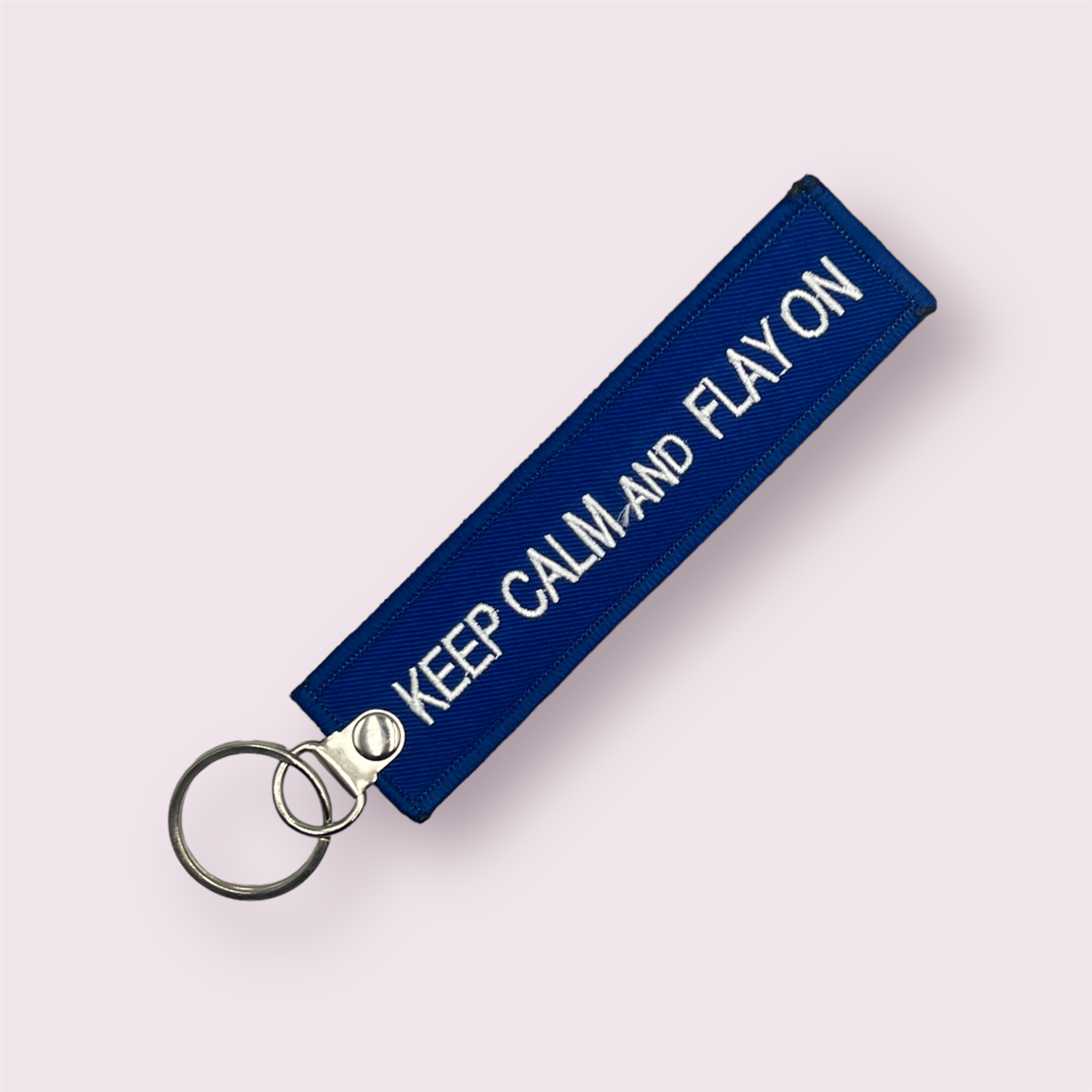 Keep Calm And Flay On Anahtarlık Lacivert Kumaş