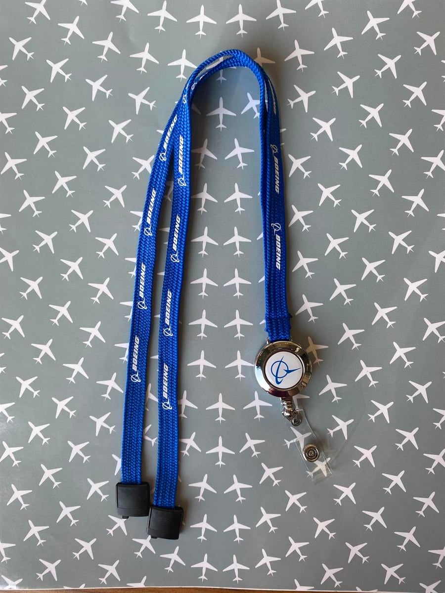Boeing Yoyolu Lanyard Mavi