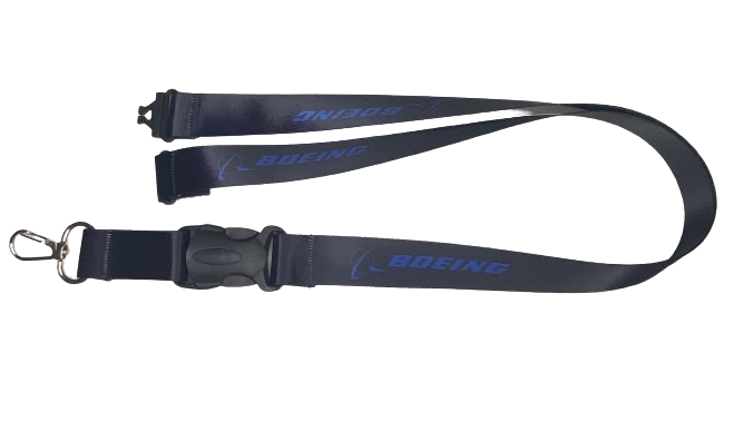 YAKA İPİ / LANYARD BOEING SİYAH