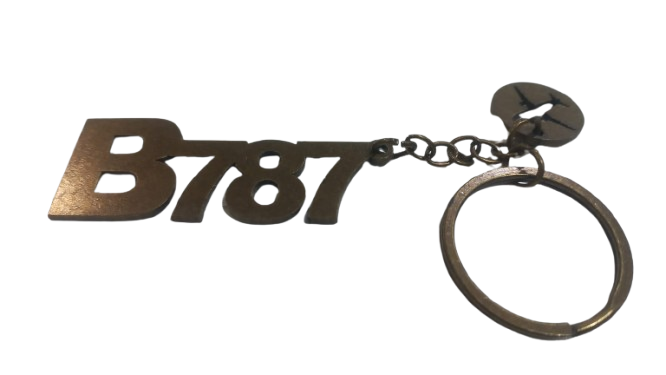 Boeing 787 Eskitme Metal Anahtarlık
