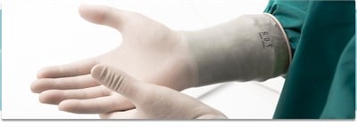 Steril Eldiven Pudralı Lateks Beyaz Renk 