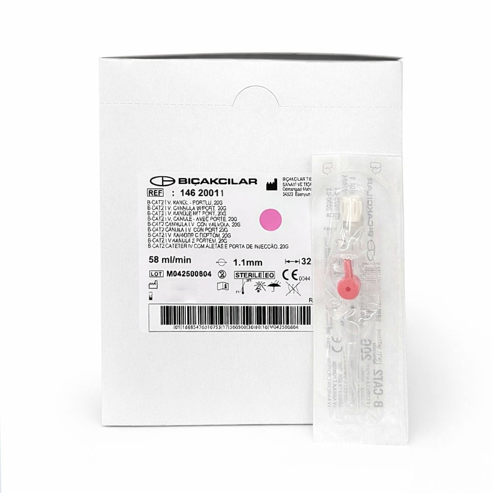 Bıçakcılar Branül (intraket) Pembe (20G) 80'li Paket