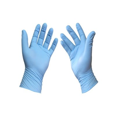 Muayene Eldiveni Pudrasız Nitril Mavi Renk 100lü