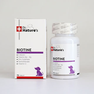 Dr. Nature's Biotin (Köpekler İçin Deri Tüy Sağlığı Besin Takviyesi) 75 Tablet