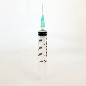 Genject 5 CC 3 Parça Kısa ve Yeşil Uçlu Veteriner Enjektörü 250'li Paket