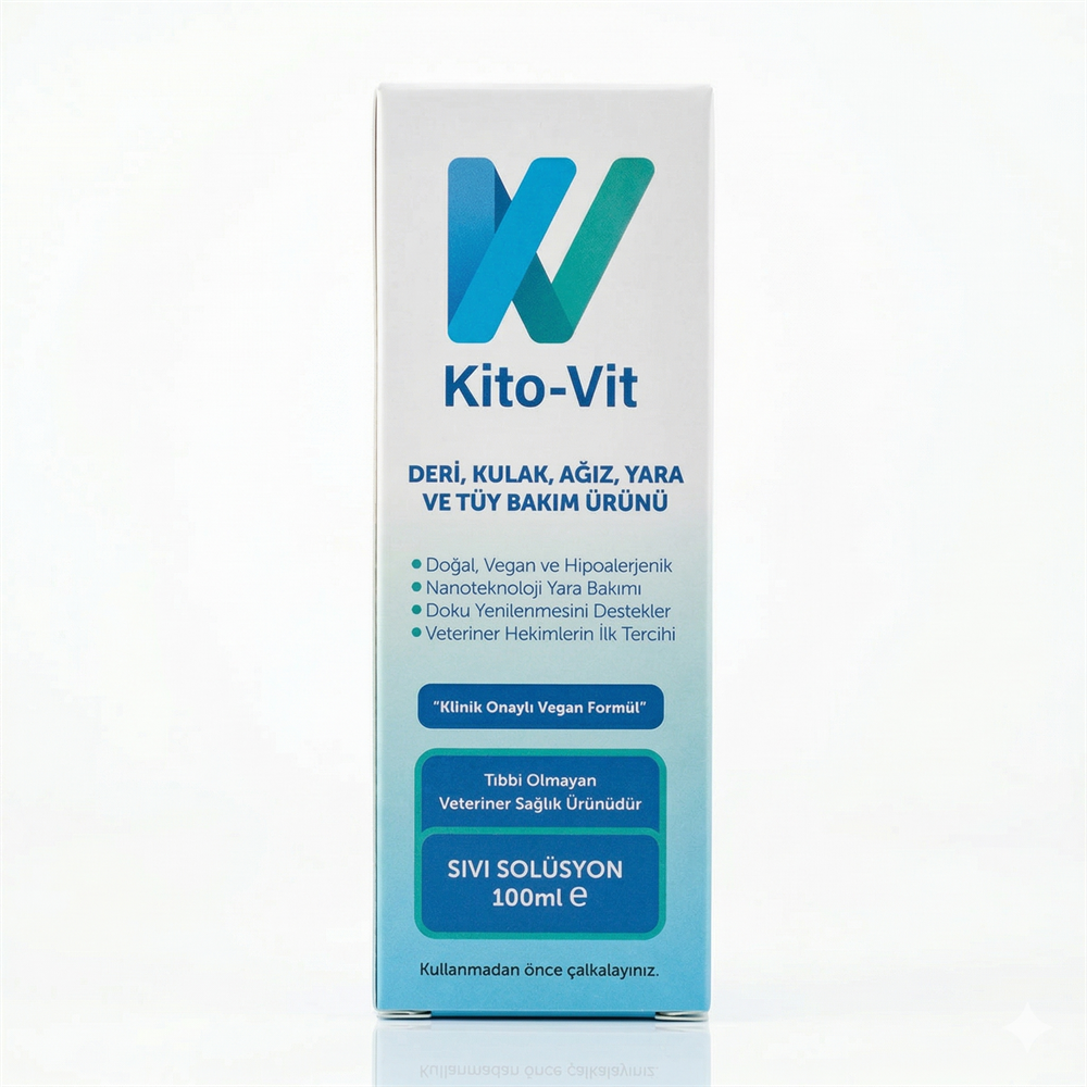 Kito-Vit Kedi ve Köpek Deri, Kulak, Ağız, Yara ve Tüy Bakım Ürünü 100 ML