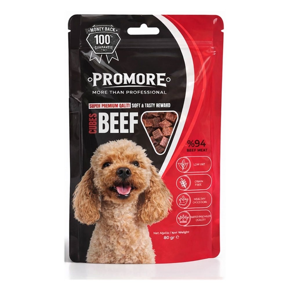 Promore Sığır Etli Atıştırmalık Köpek Ödül Maması 80 GR