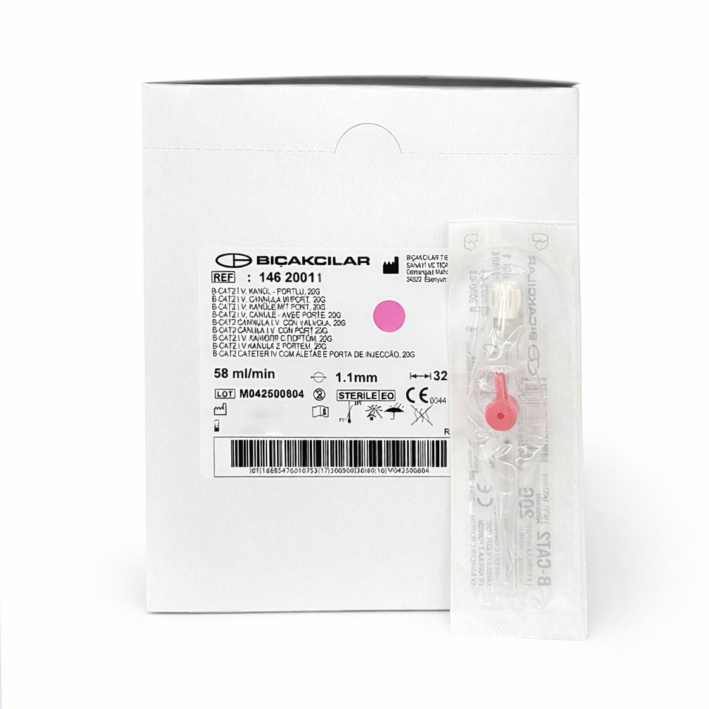 Bıçakcılar Branül (intraket) Pembe (20G) 80'li Paket