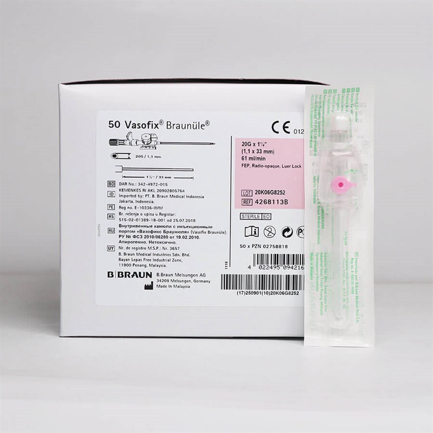 Braun Vasofix Branül (intraket) Pembe (20G) 50'li Paket