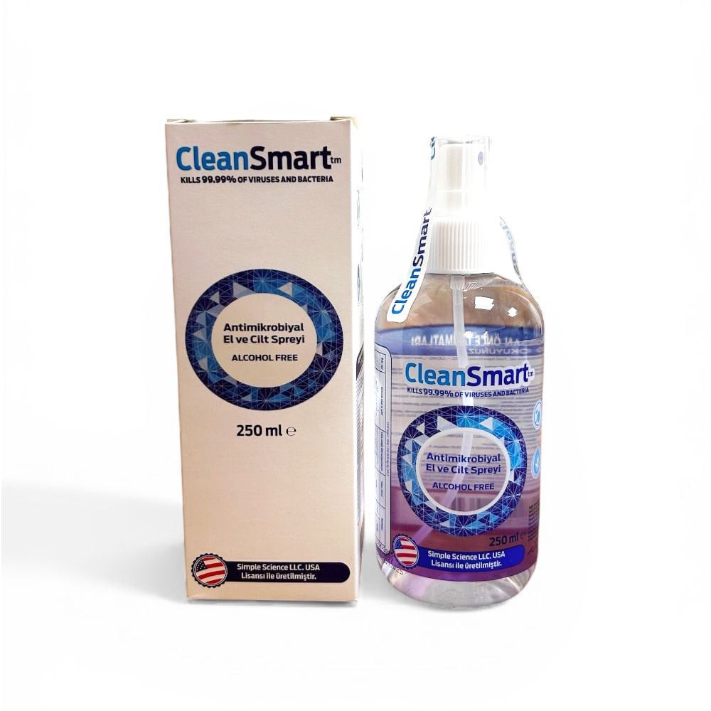 CleanSmart Antimikrobiyal El ve Cilt Spreyi 250 ML