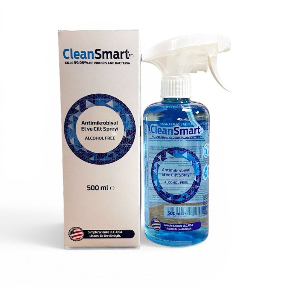 CleanSmart Antimikrobiyal El ve Cilt Spreyi 500 ML
