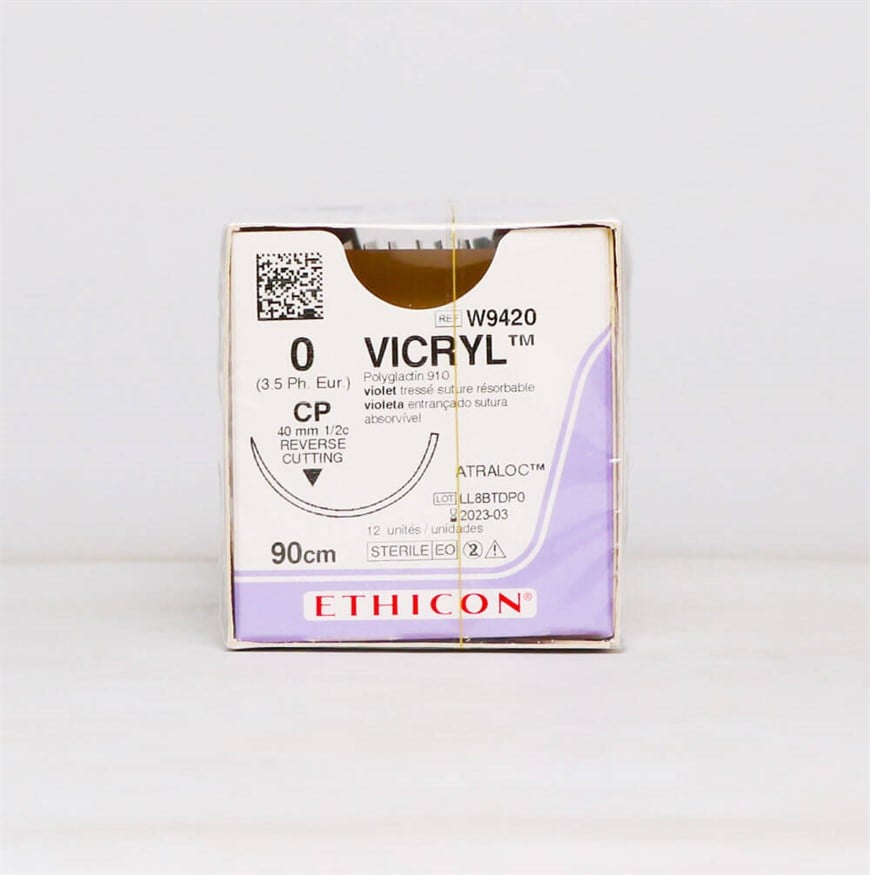 Ethicon Vicryl (Emilebilir) İplik 90 CM İğneli 12'li Paket