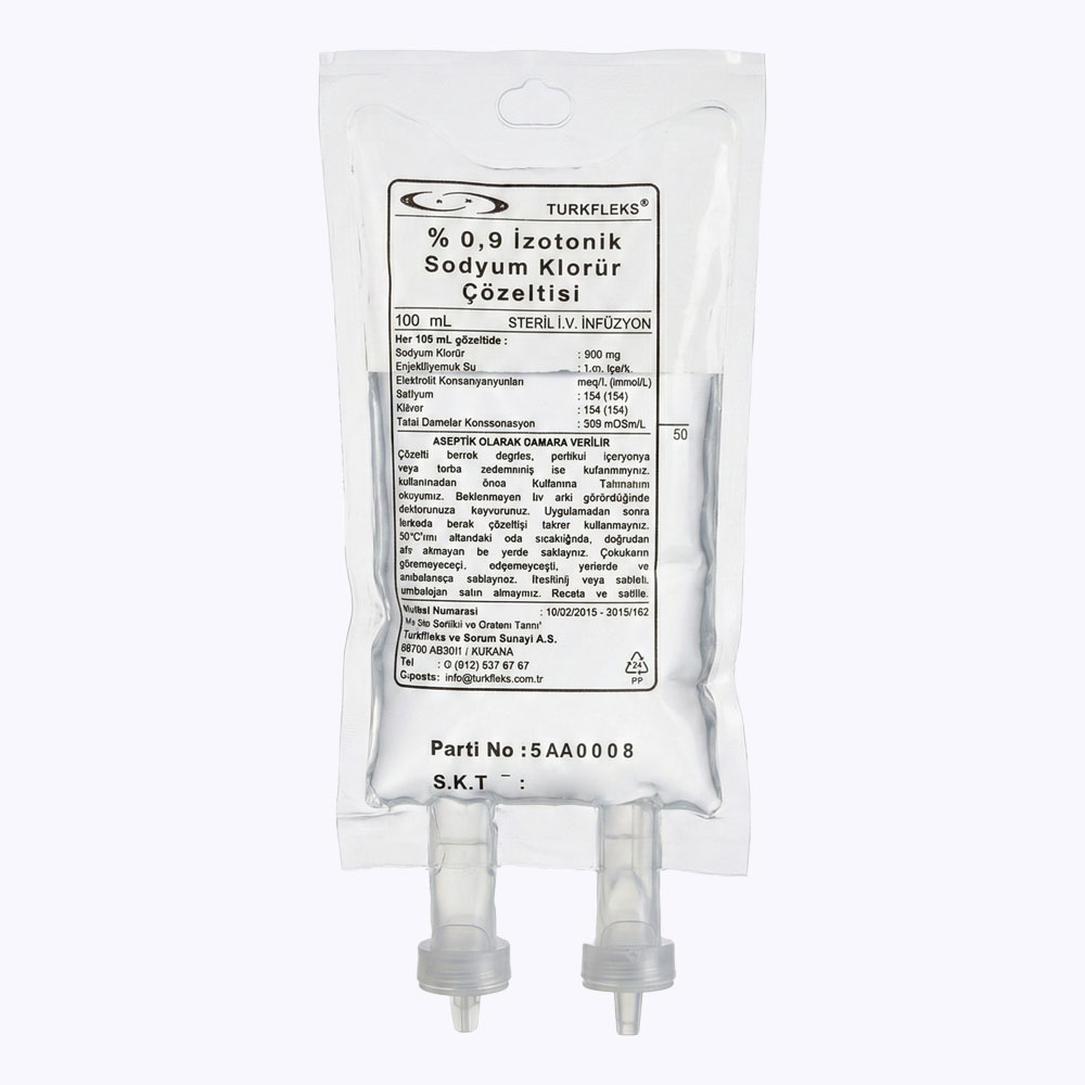 İzotonik %0,9 Sodyum Klorür 100 ML Setsiz