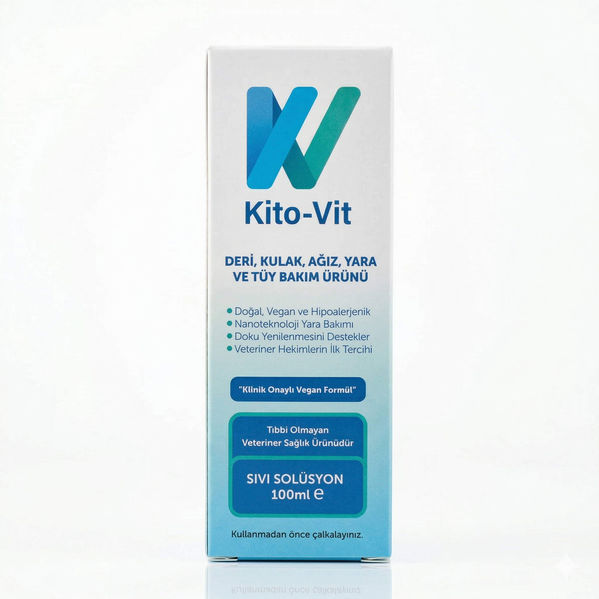 Kito-Vit Kedi ve Köpek Deri, Kulak, Ağız, Yara ve Tüy Bakım Ürünü 100 ML