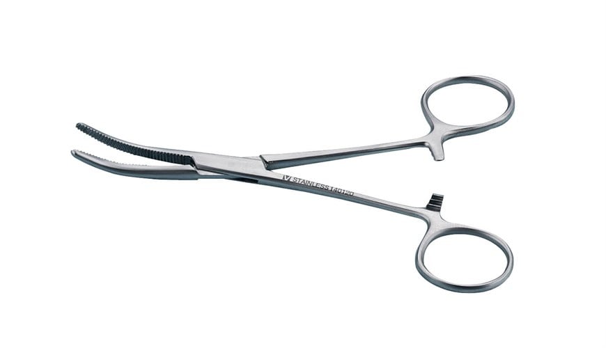 Kruuse Hemostatik Pens 16 CM Eğri