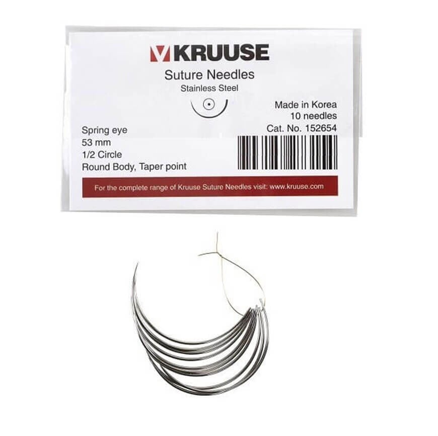 Kruuse Sütür İğnesi Spring 1/2 Yuvarlak 53 MM 10'lu Paket