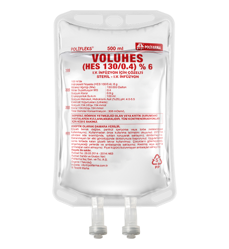 Voluhes PP %6 İnfuzyon Çözeltisi 500 ML Setsiz Serum