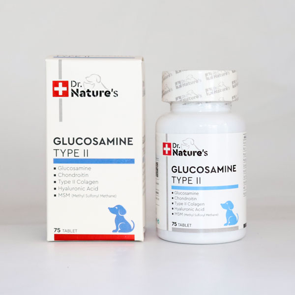 Dr. Natures Köpekler için Glucosamine Type II 75 Tablet