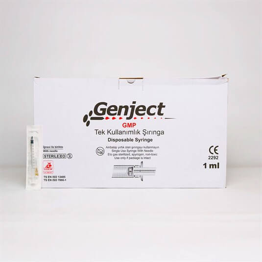 Genject 1 CC İnsülin Enjektörü 250'li Paket