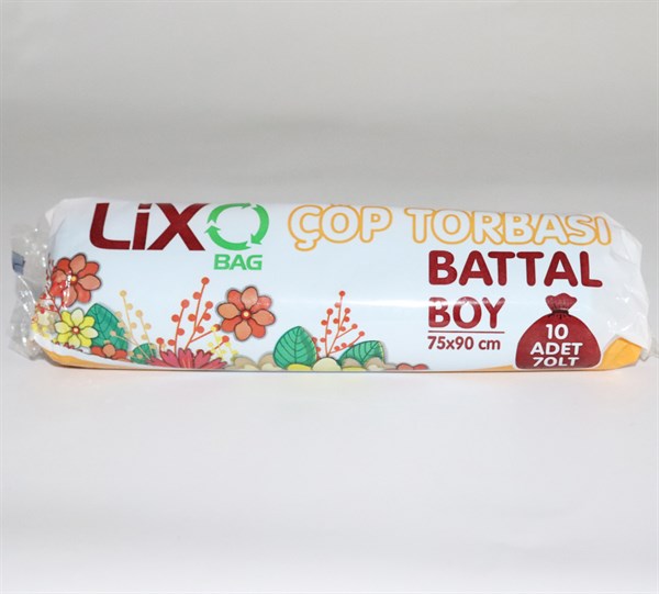 Lix Bag Çöp Torbası Battal Boy 75*90 CM 1 Rulo (10 Adet)