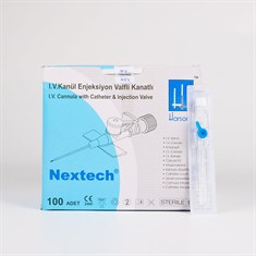 Nextech Branül (intraket) Mavi (22G) 100'lü Paket