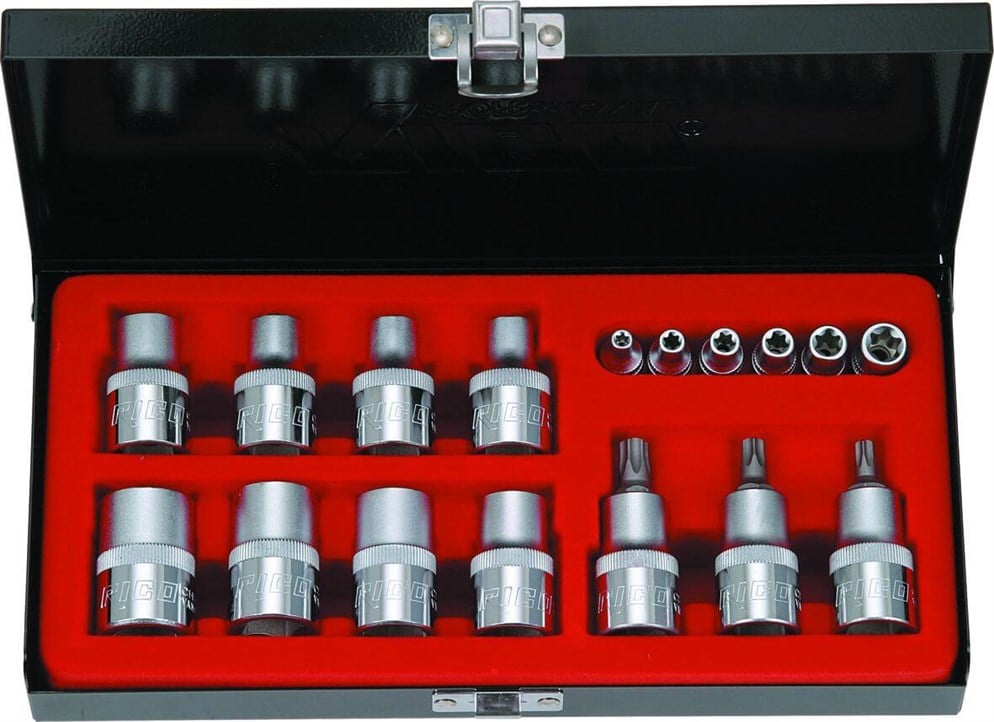 RİCO 18 Parça 1/4-1/2 Torx Lokma Takımı Seti