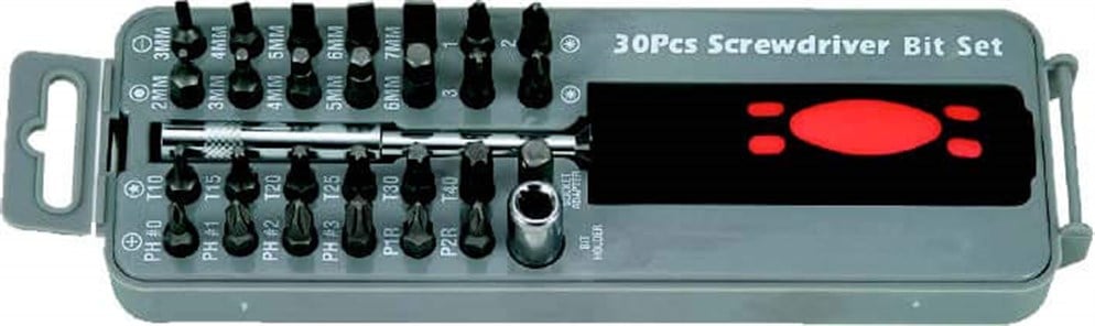 RİCO 30 Parça Şeffaf Bits Set Deliksiz