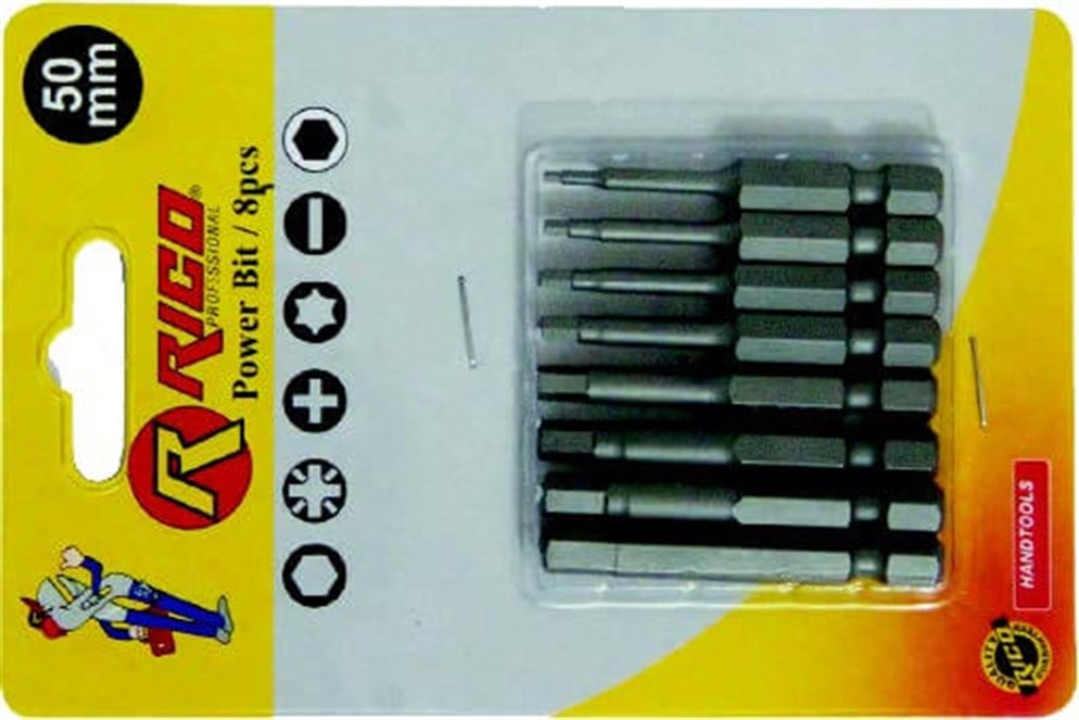 RİCO 8 Parça Allen Bits Uç Seti 50 mm