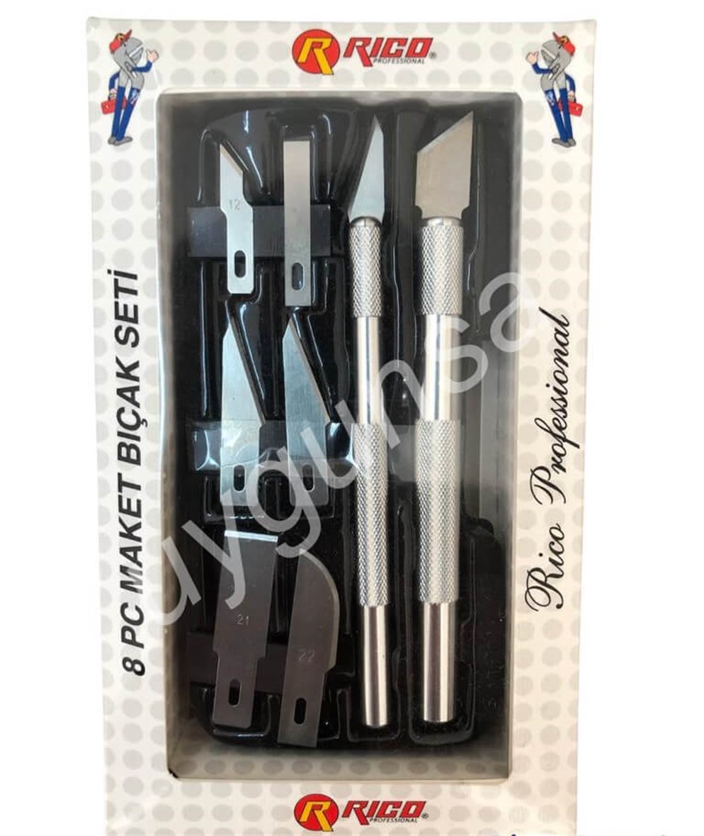 Rico 8 Parça Hobby Maket Bıçak Seti