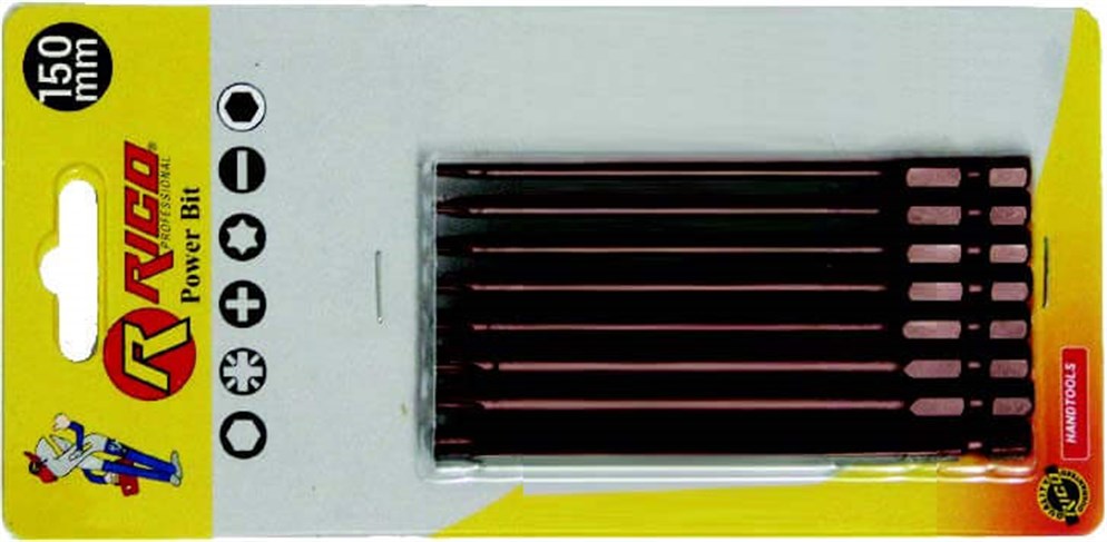 RİCO 8 Parça Kaplamalı Torx Bits Set 150 mm