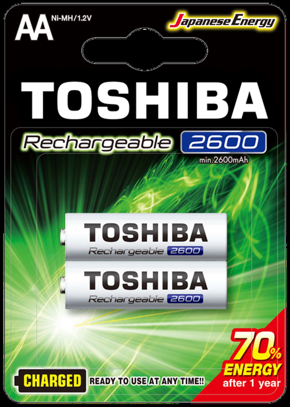 Toshıba 2600 Mah Şarjlı Kalem Pil 2Li
