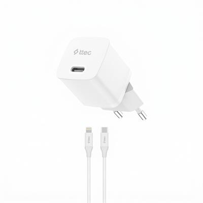 TTEC 2SCP01LB 20W PD HIZLI ŞARJ CİHAZI + TYPE C - LIGHTNING KABLO