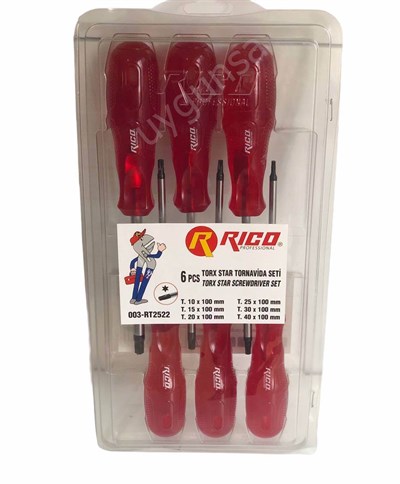 Rico 6 Parça Craft Şeffaf Kaliteli Torx Tornavida Seti - Kraft