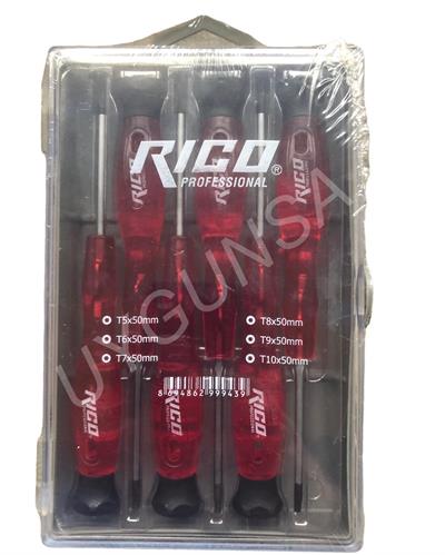 Rico 6 Parça Saatci Torx Tornavida Seti Takımı 50 MM