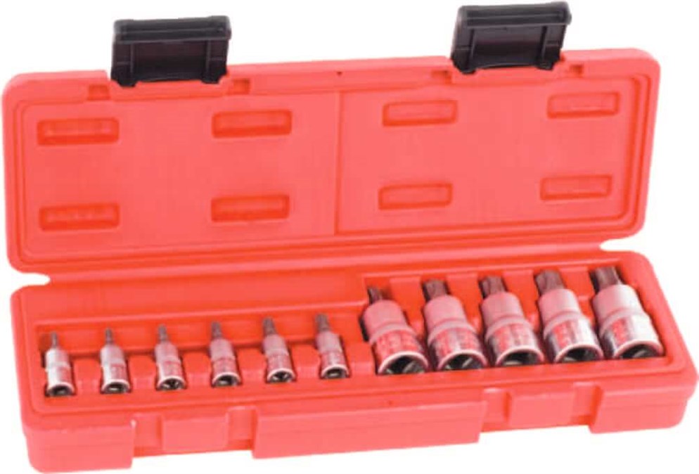 11 Parça 1/4 - 1/2 Torx Lokma Seti 5 Köşe Delikli