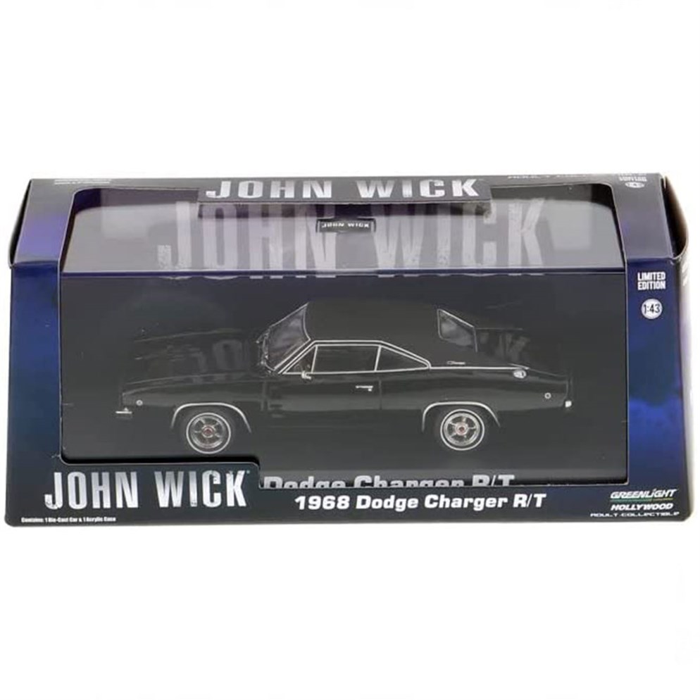 Greenlight 1:64 John Wick 1968 Dodge Charger R/T Schwarz - Modellauto