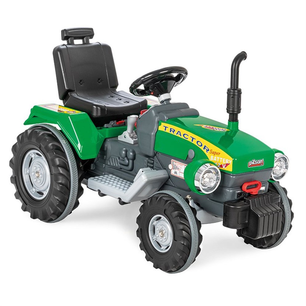 Super 12V Akülü Traktör Yeşil